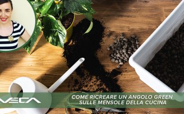 Come ricreare un angolo green sulle mensole della cucina